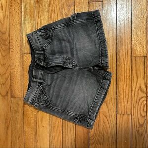 American Eagle Outfitters Black Jean Shorts Distressed Cut-Off